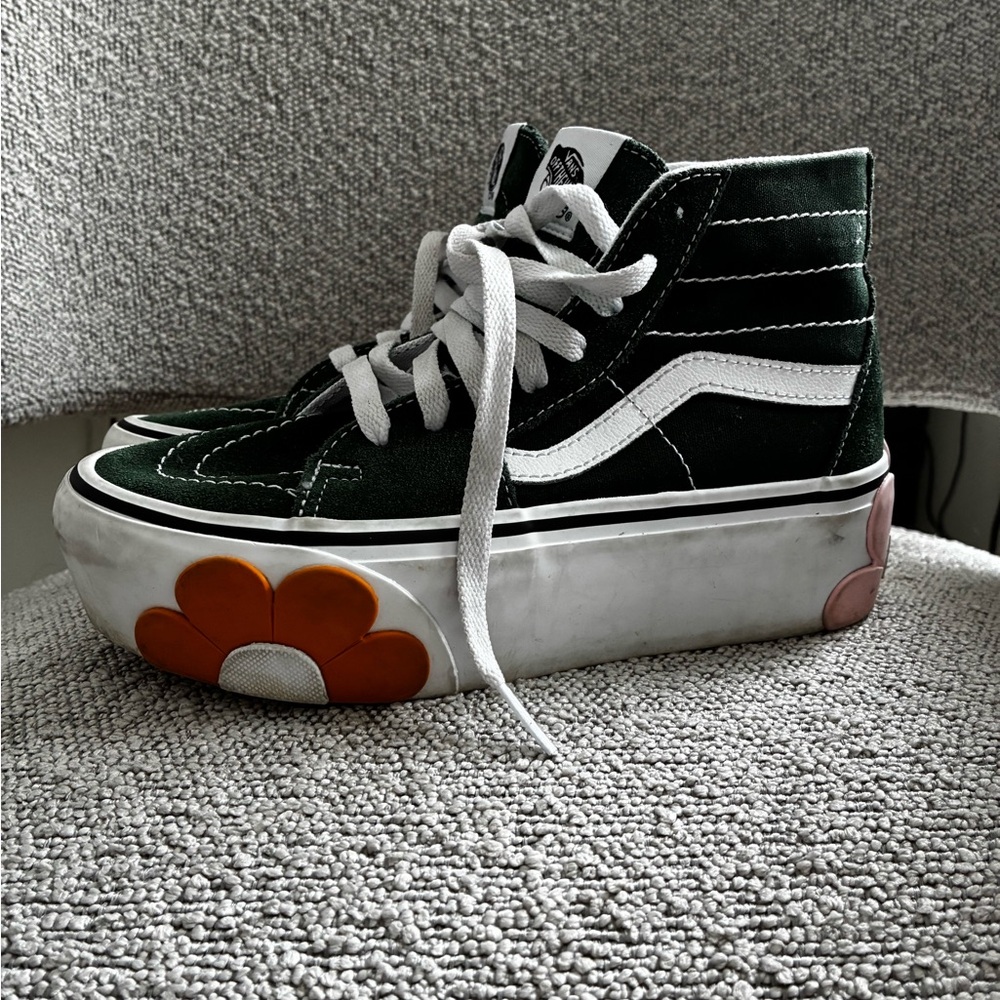 Vans Sk8-Hi Tapered Stackform OSF floral platform sneakers, size 5.5 - Picture 3 of 13